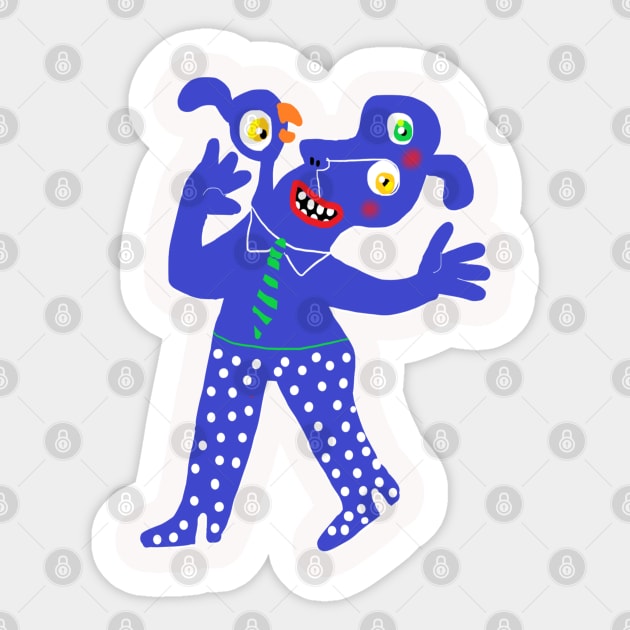 Indigo Joe Sticker by adelwins